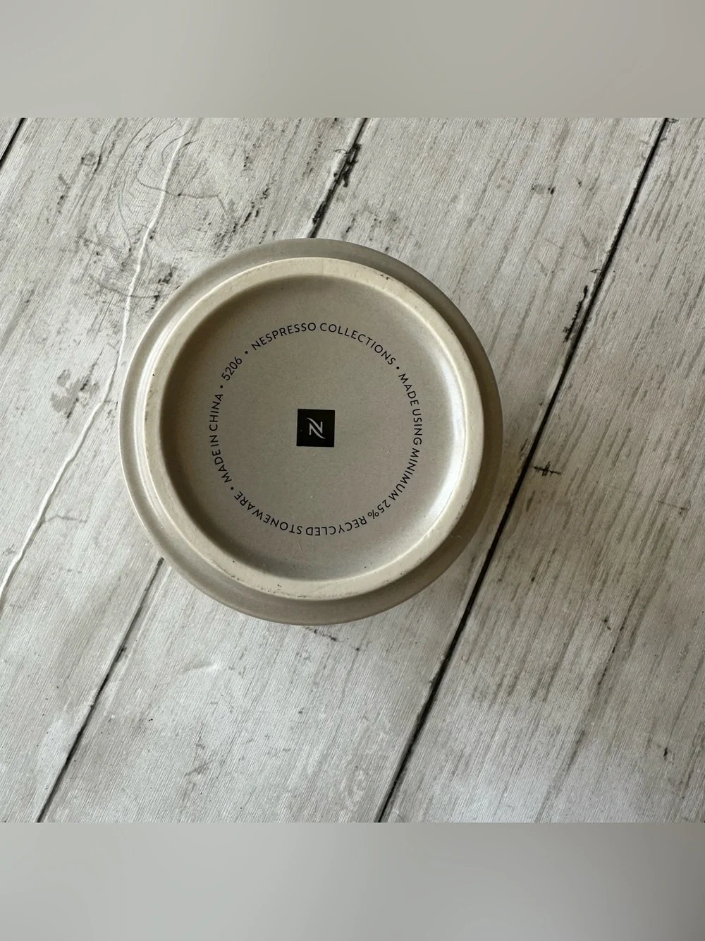 PREOWNED NESPRESSO SUGAR BOWL BAMBOO LID GREY CONTAINER